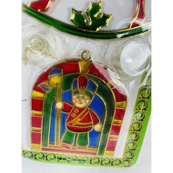 Vintage Christmas Suncatcher Resin Snowman Train Lantern Set of 3 New Old Stock - Picture 4 of 9